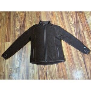 KUHL Alfpaca Fleece Jacket Women’s Size Small Brown Full Zip Gorpcore